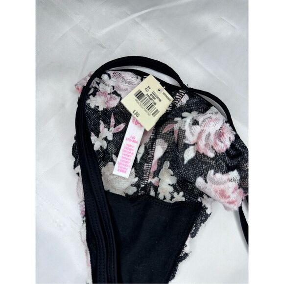 Victoria's Secret pink size large string black and pink lace - Picture 7 of 9